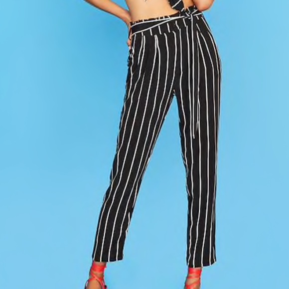blue and white striped pants forever 21